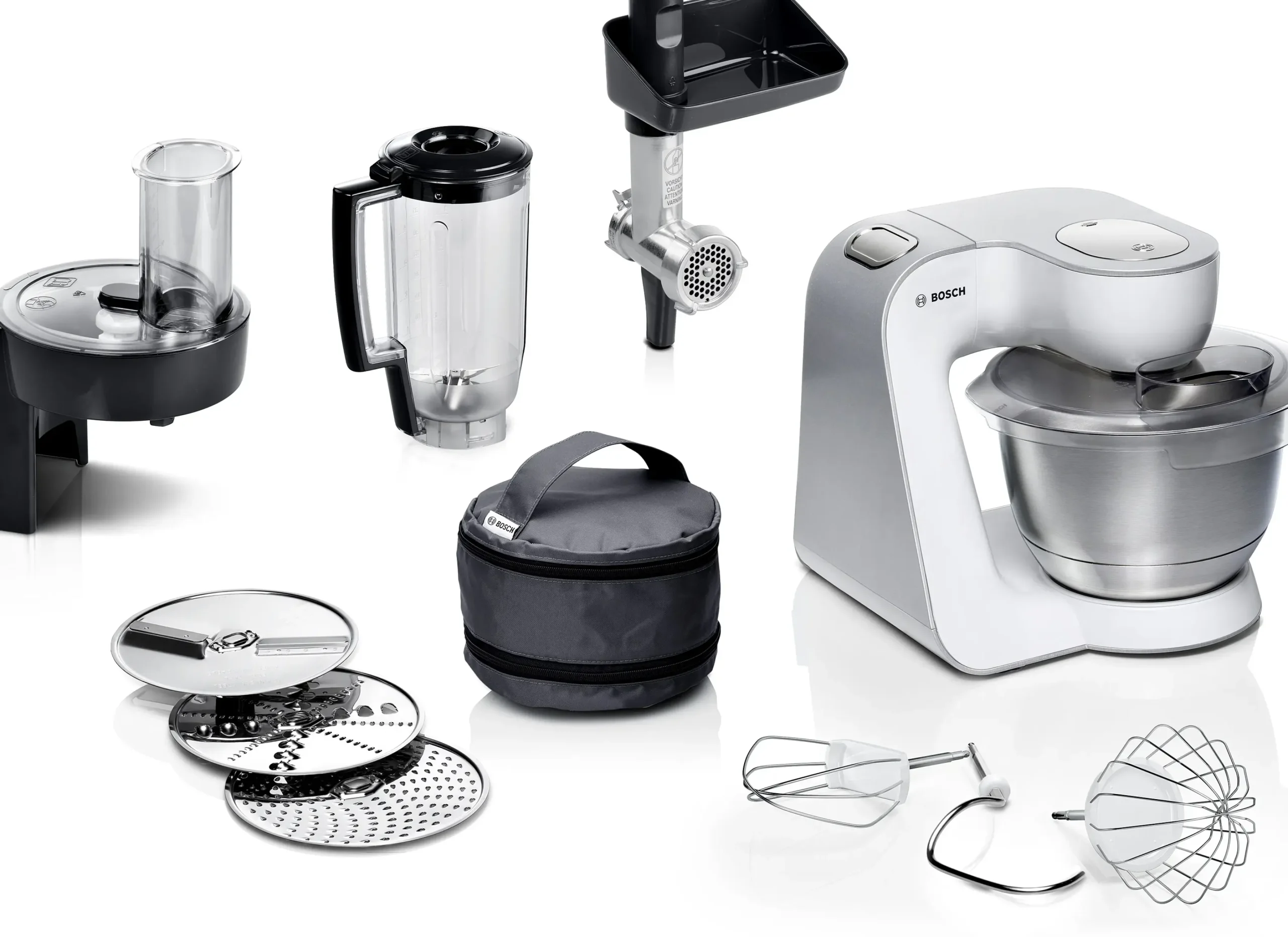 Serie 4 Keukenmachine MUM 5 1000 W Wit, Zilver