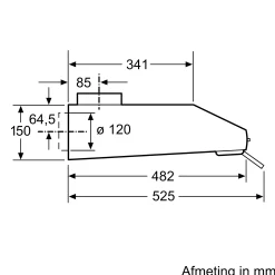 Serie 2 Onderbouw afzuigkap 60 cm Roestvrij staal