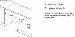 Serie 4 Onderbouw koelkast 82 x 59.8 cm Vlakscharnier