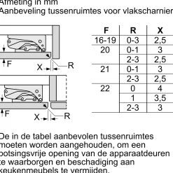 Serie 4 Onderbouw koelkast 82 x 59.8 cm Vlakscharnier