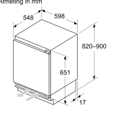 Serie 6 Onderbouwvriezer 82 x 59.8 cm Vlakscharnier met SoftClose