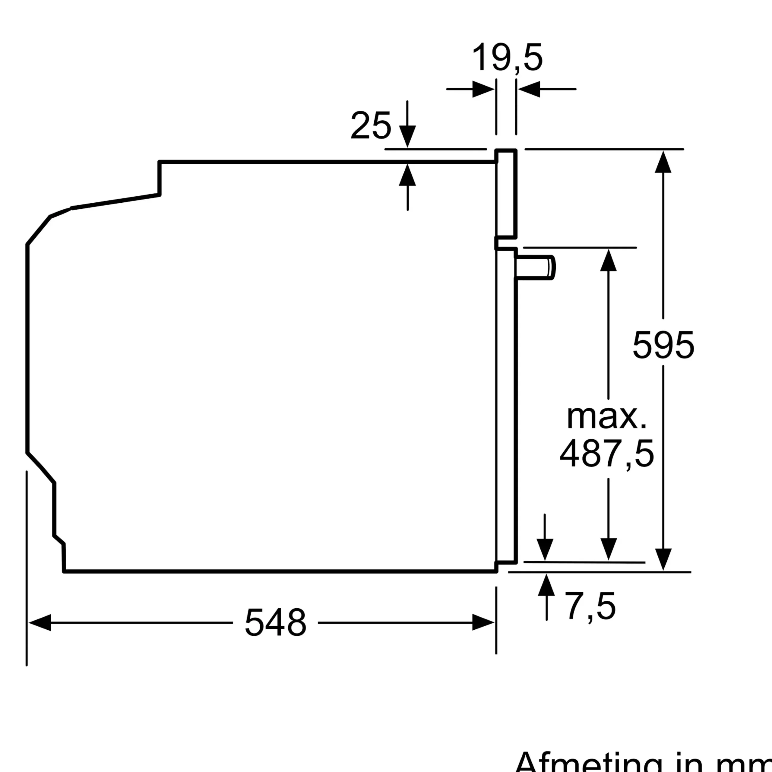 Serie 4 Oven voor inbouwfornuis 60 x 60 cm RVS