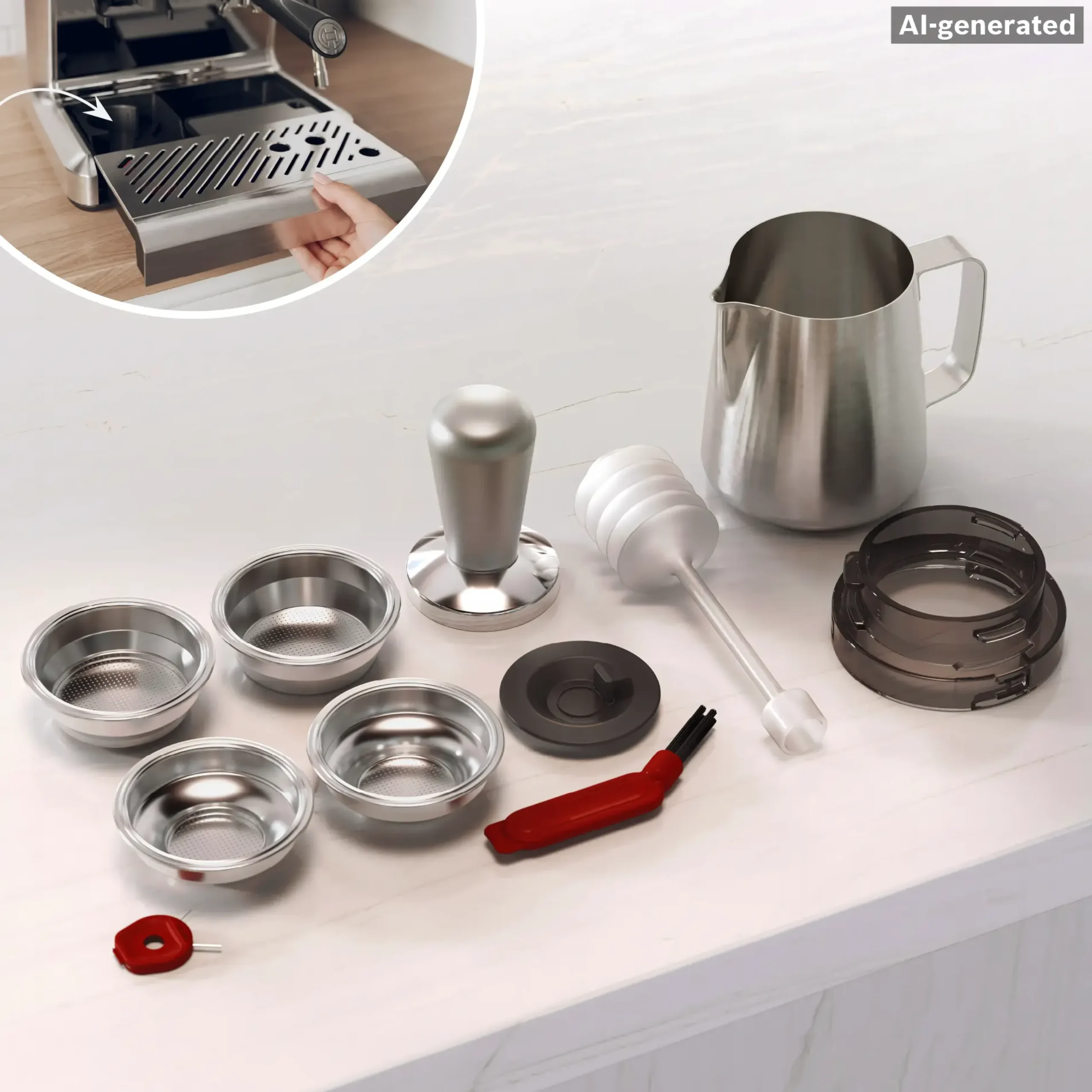Serie 4 Semi Automatic Coffee Maker HomeCafé Series 4 RVS