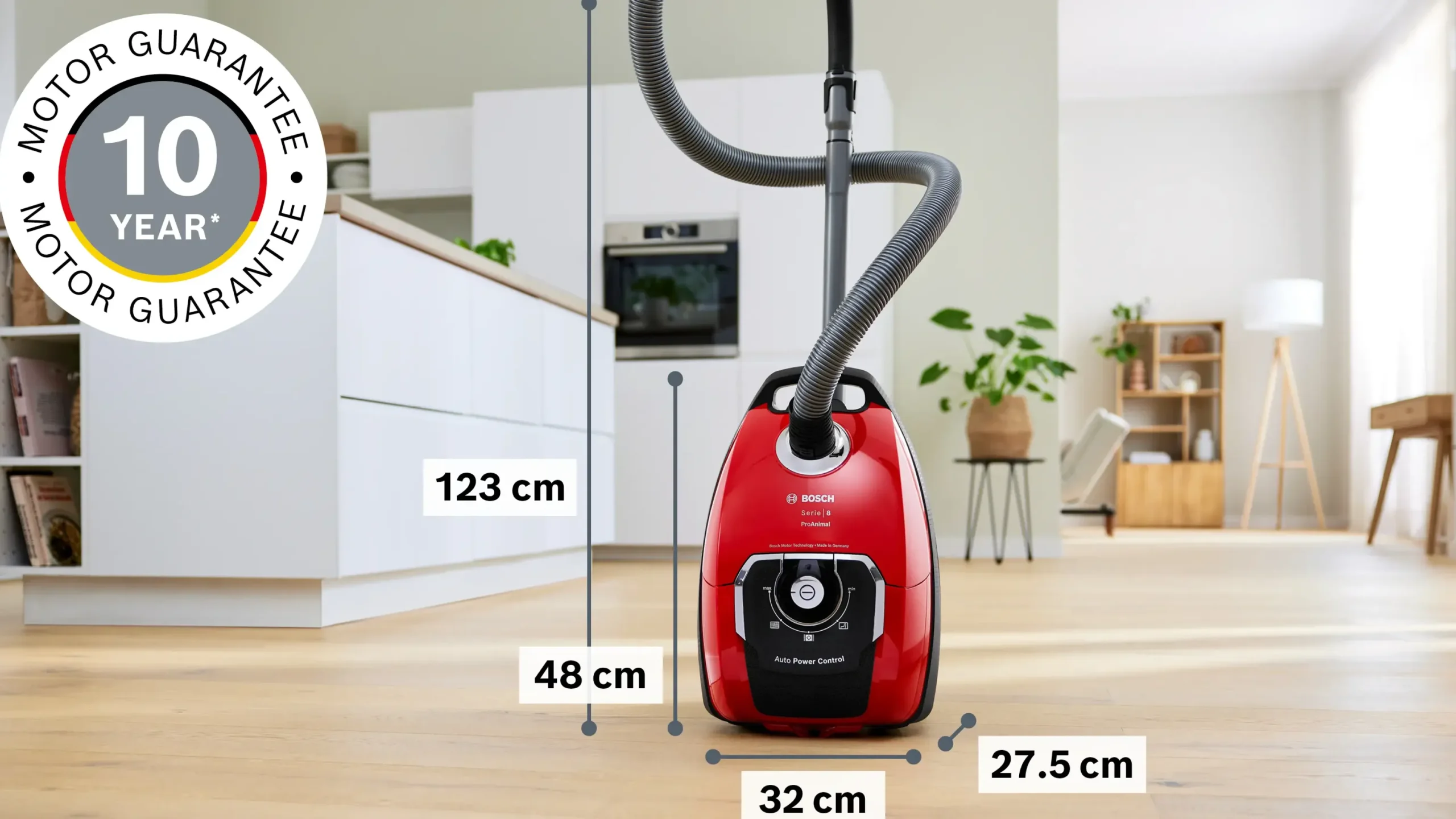 Serie 8 Stofzuiger met zak ProAnimal Rood