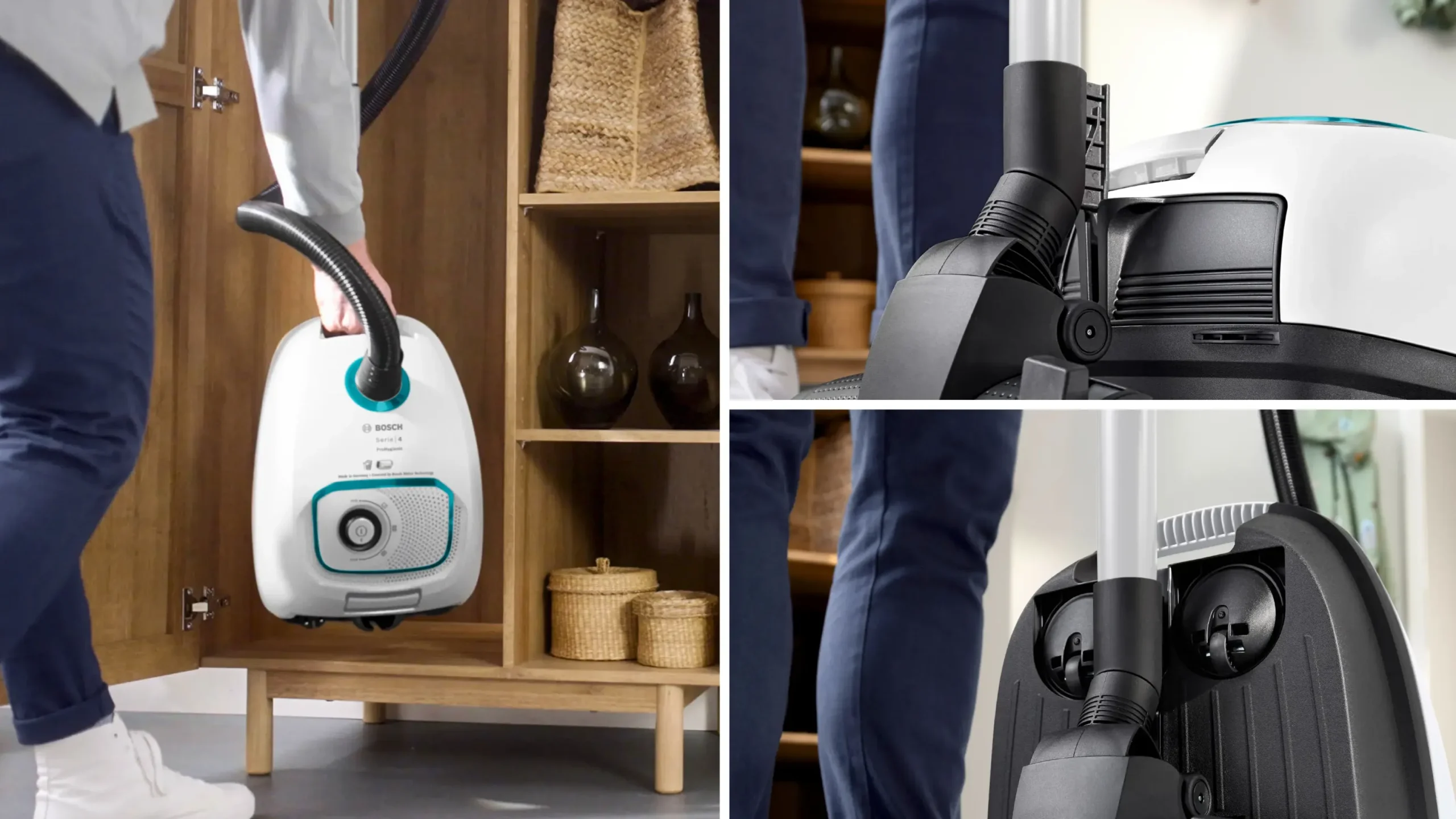 Serie 4 Stofzuiger met zak ProHygienic Wit