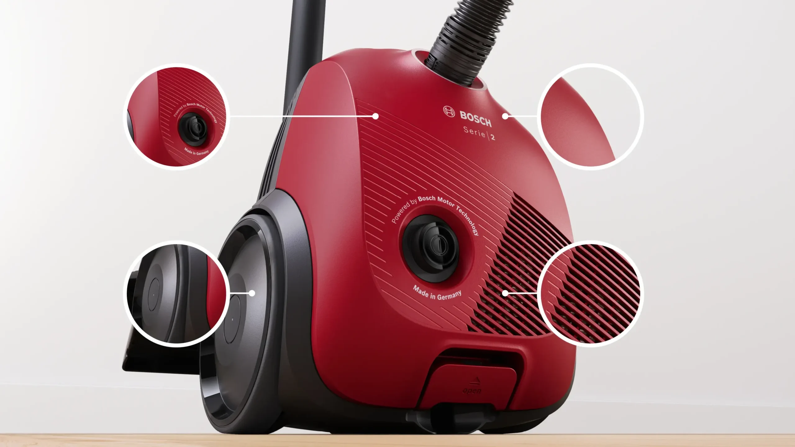 Serie 2 Stofzuiger met zak Rood