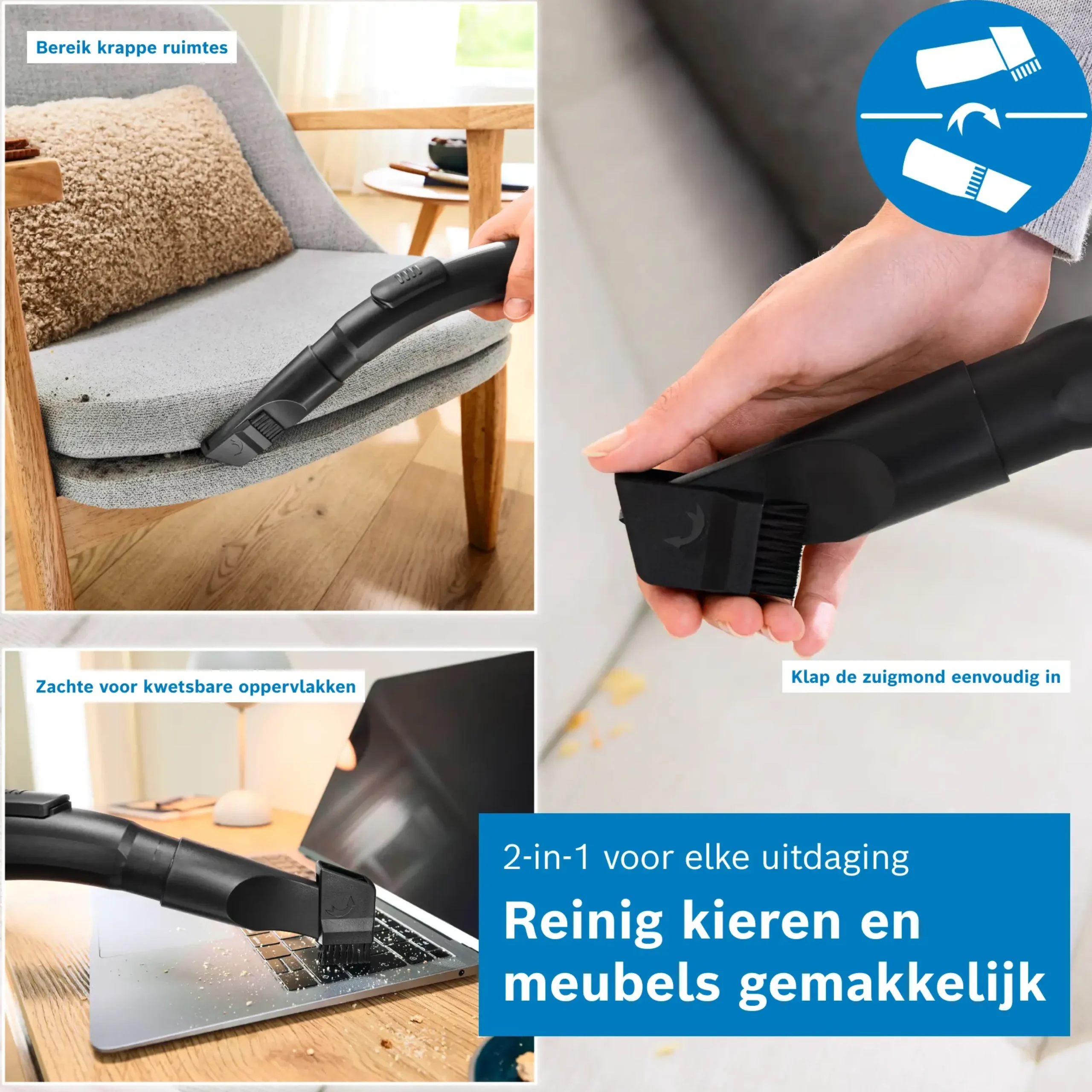 Serie 2 Stofzuiger zonder zak Wit