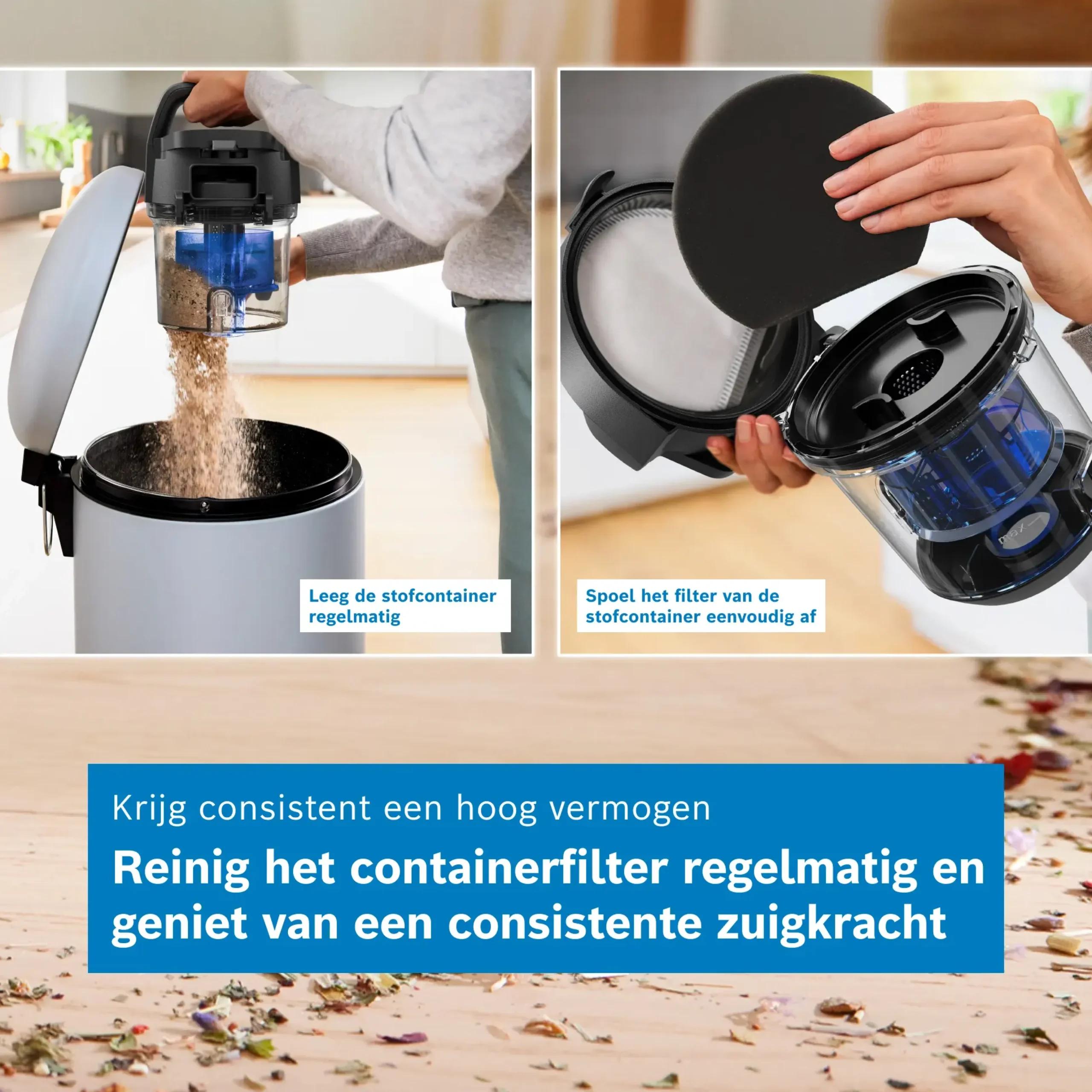 Serie 2 Stofzuiger zonder zak Zwart