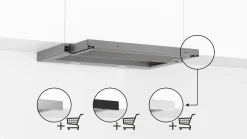 Serie 2 Vlakscherm afzuigkappen 60 cm Zilver metallic