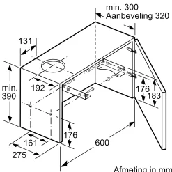 Serie 4 Vlakscherm afzuigkappen 60 cm Zilver metallic