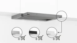 Serie 4 Vlakscherm afzuigkappen 60 cm Zilver metallic