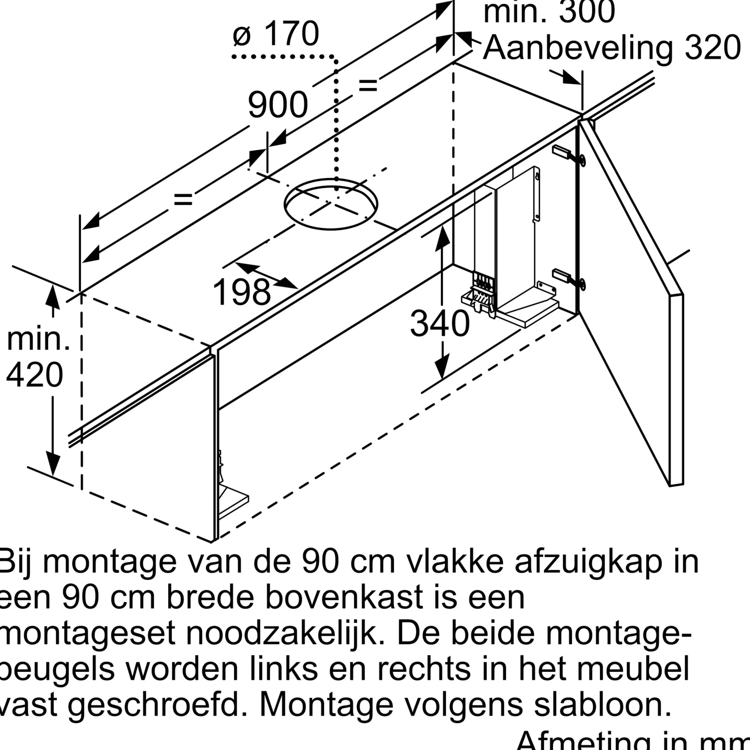Serie 6 Vlakscherm afzuigkappen 90 cm Roestvrij staal