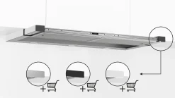 Serie 6 Vlakscherm afzuigkappen 90 cm Roestvrij staal