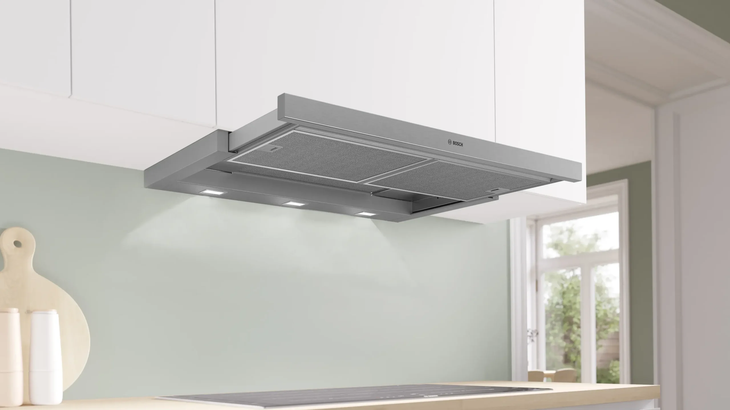 Serie 4 Vlakscherm afzuigkappen 90 cm Zilver metallic