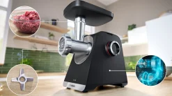 Serie 6 Vleesmolen MultiPower 2100 W Zwart, Metallic zilver