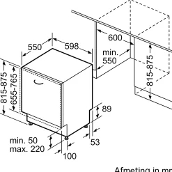Serie 6 Volledig geïntegreerde vaatwasser 60 cm Vario Hinge (geschikt voor plinten van 5-9 cm en voor inbouw op hoogte)