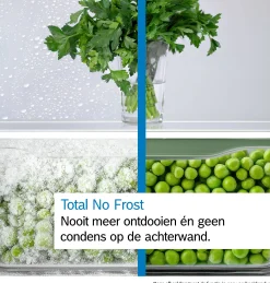 Serie 4 Vrijstaande koel-vriescombinatie 203 x 60 cm Geborsteld zwart staal anti-fingerprint