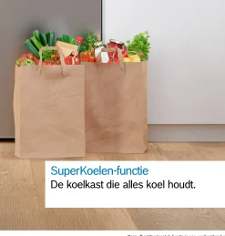 Serie 4 Vrijstaande koel-vriescombinatie 203 x 60 cm Geborsteld zwart staal anti-fingerprint