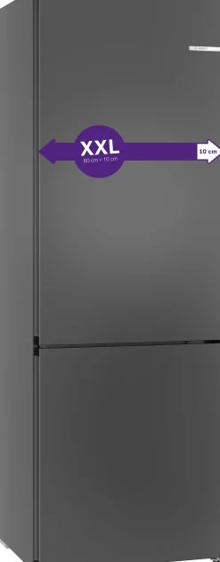 Serie 4 Vrijstaande koel-vriescombinatie 203 x 70 cm Antraciet staal, Total No Frost