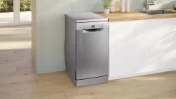 Serie 2 Vrijstaande vaatwasser 45 cm Geborsteld staal anti-fingerprint