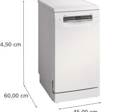 Serie 4 Vrijstaande vaatwasser 45 cm Geborsteld staal anti-fingerprint