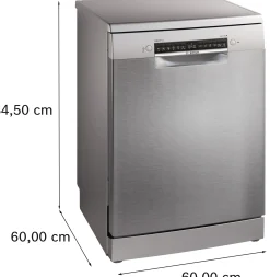 Serie 4 Vrijstaande vaatwasser 60 cm Geborsteld staal anti-fingerprint