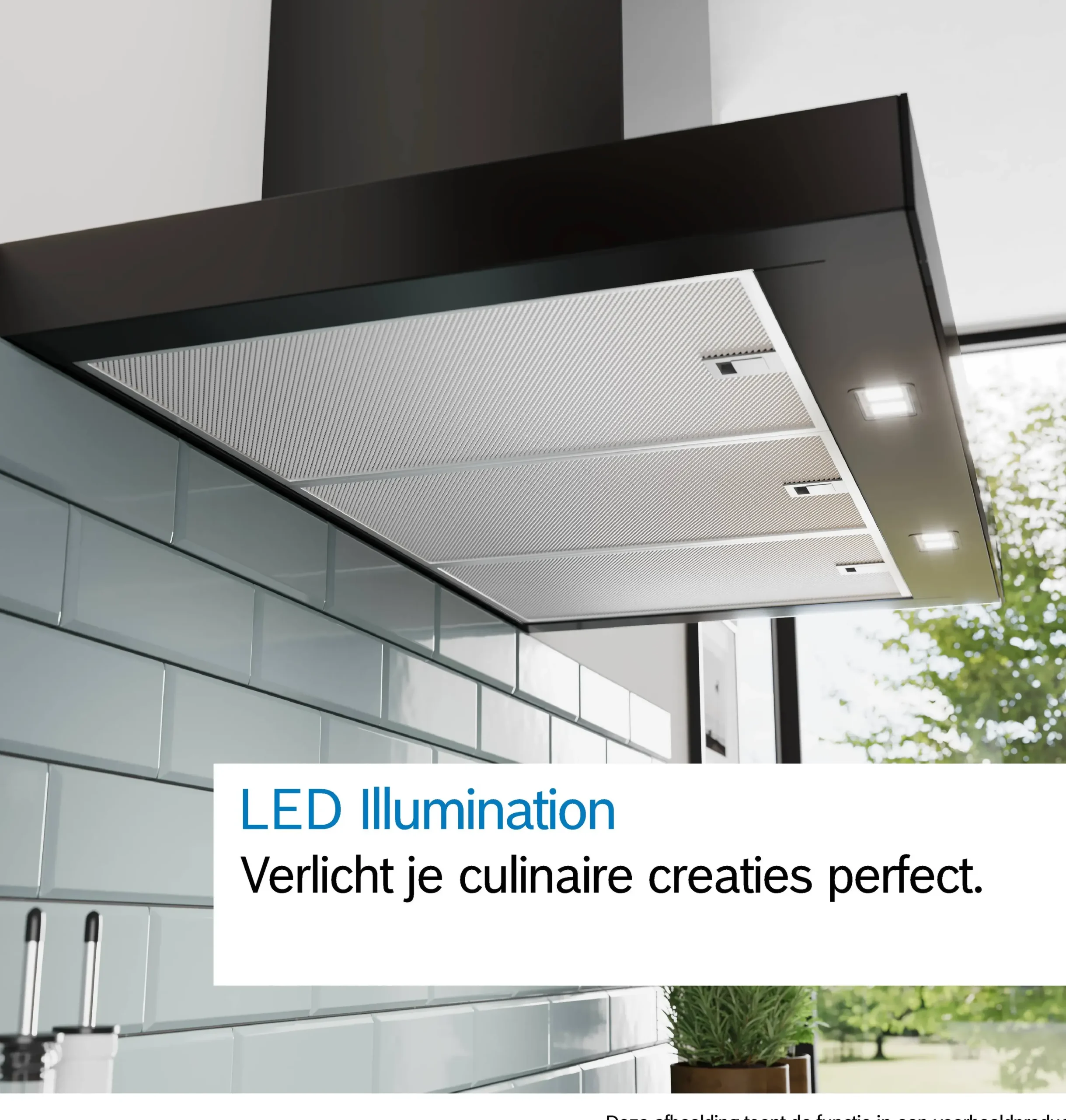 Serie 6 Wandschouwkap 60 cm Matzwart