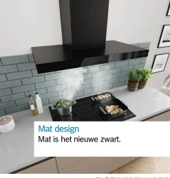 Serie 6 Wandschouwkap 60 cm Matzwart