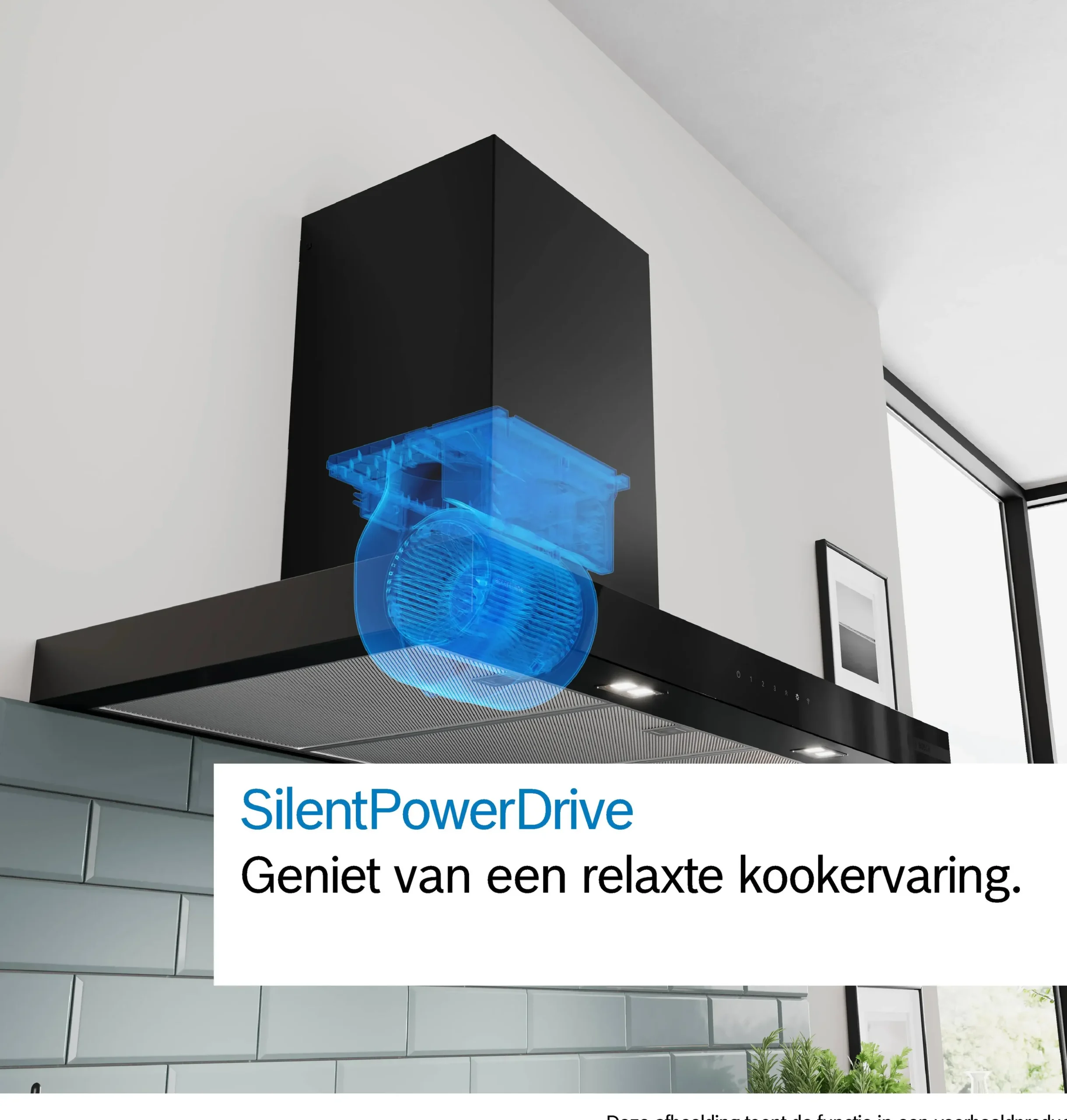 Serie 6 Wandschouwkap 90 cm Matzwart