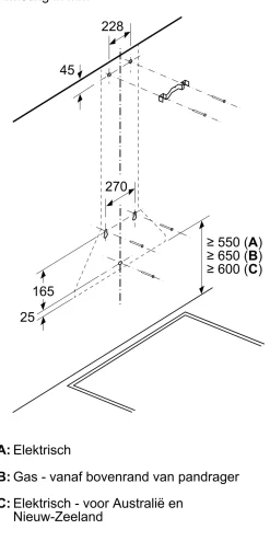 Serie 2 Wandschouwkap 60 cm Roestvrij staal
