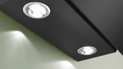 Serie 2 Wandschouwkap 60 cm zwart glas, Zwart
