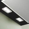 Serie 4 Wandschouwkap 80 cm zwart glas, Zwart