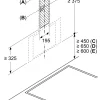 Serie 4 Wandschouwkap 80 cm zwart glas, Zwart