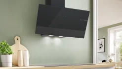 Serie 4 Wandschouwkap 80 cm zwart glas, Zwart