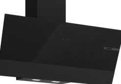 Serie 4 Wandschouwkap 90 cm zwart glas, Zwart