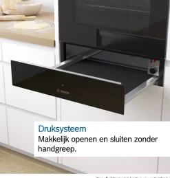 Serie 8 Warmhoudlade 60 x 14 cm Mat zwart