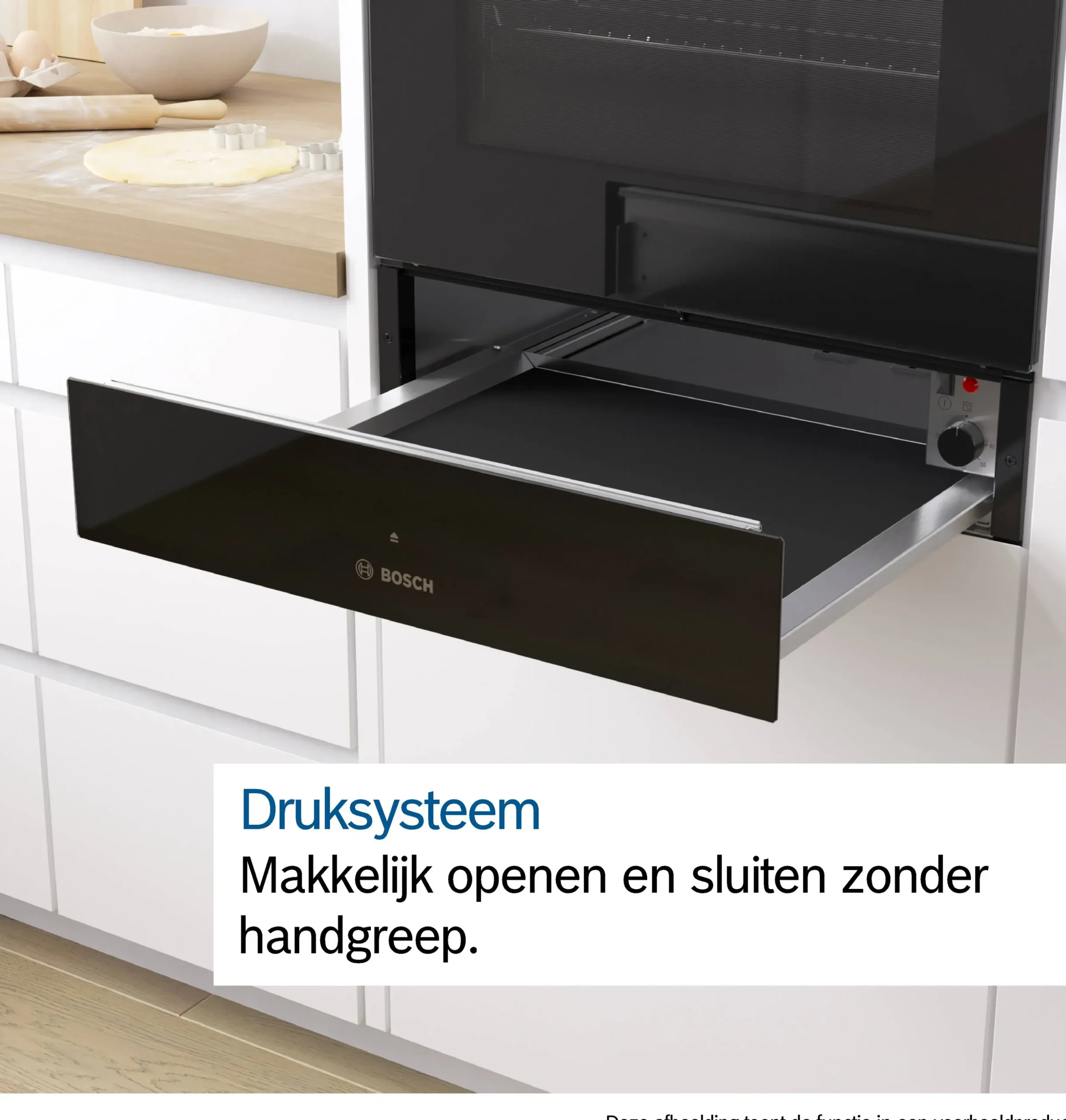 Serie 8 Warmhoudlade 60 x 14 cm Zwart