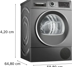 Serie 6 Warmtepompdroger 8 kg Cast iron grey