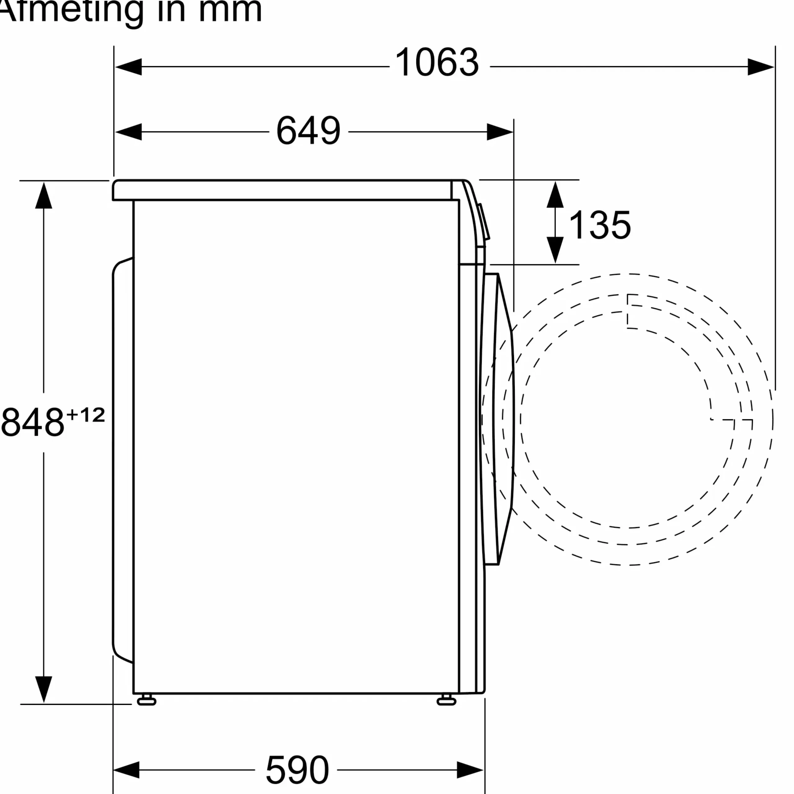 Serie 4 Was-droogcombinatie 8/5 kg max. 1400 rpm