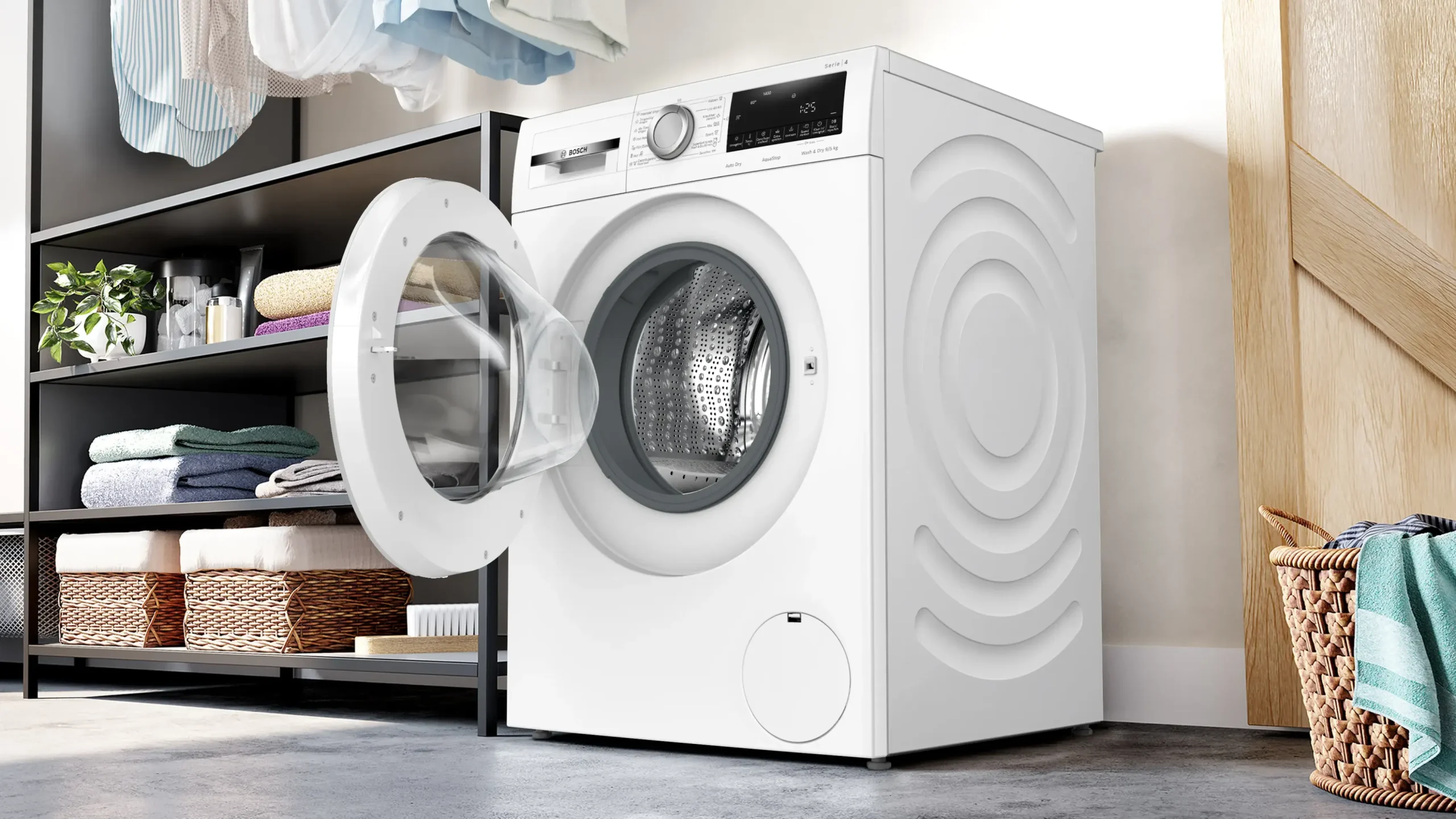 Serie 4 Was-droogcombinatie 9/5 kg max. 1400 rpm