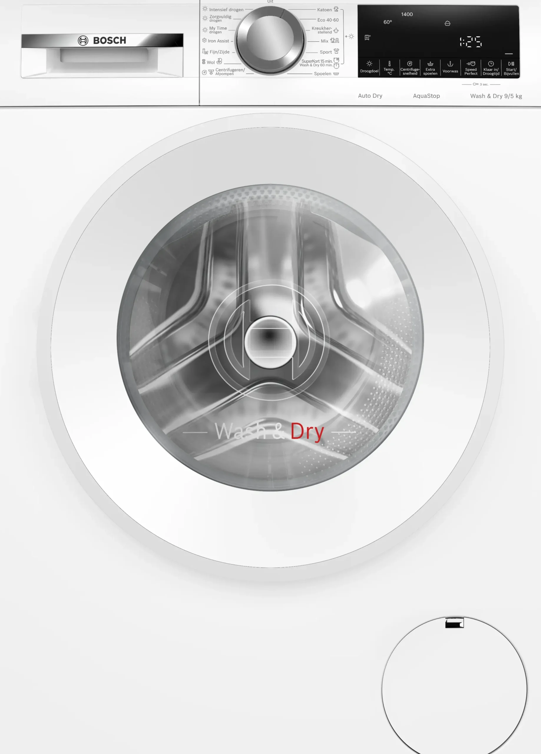 Serie 4 Was-droogcombinatie 9/5 kg max. 1400 rpm
