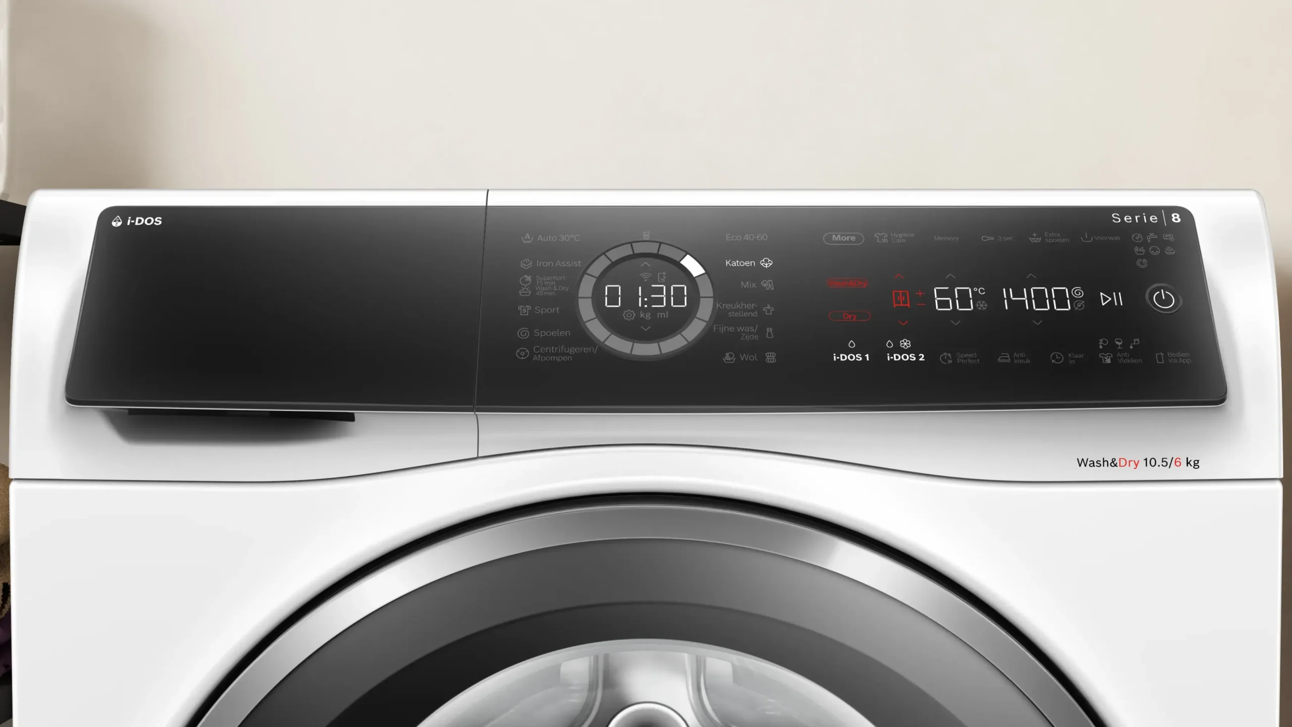 Serie 8 Was-droogcombinatie 10.5/6 kg max. 1400 rpm