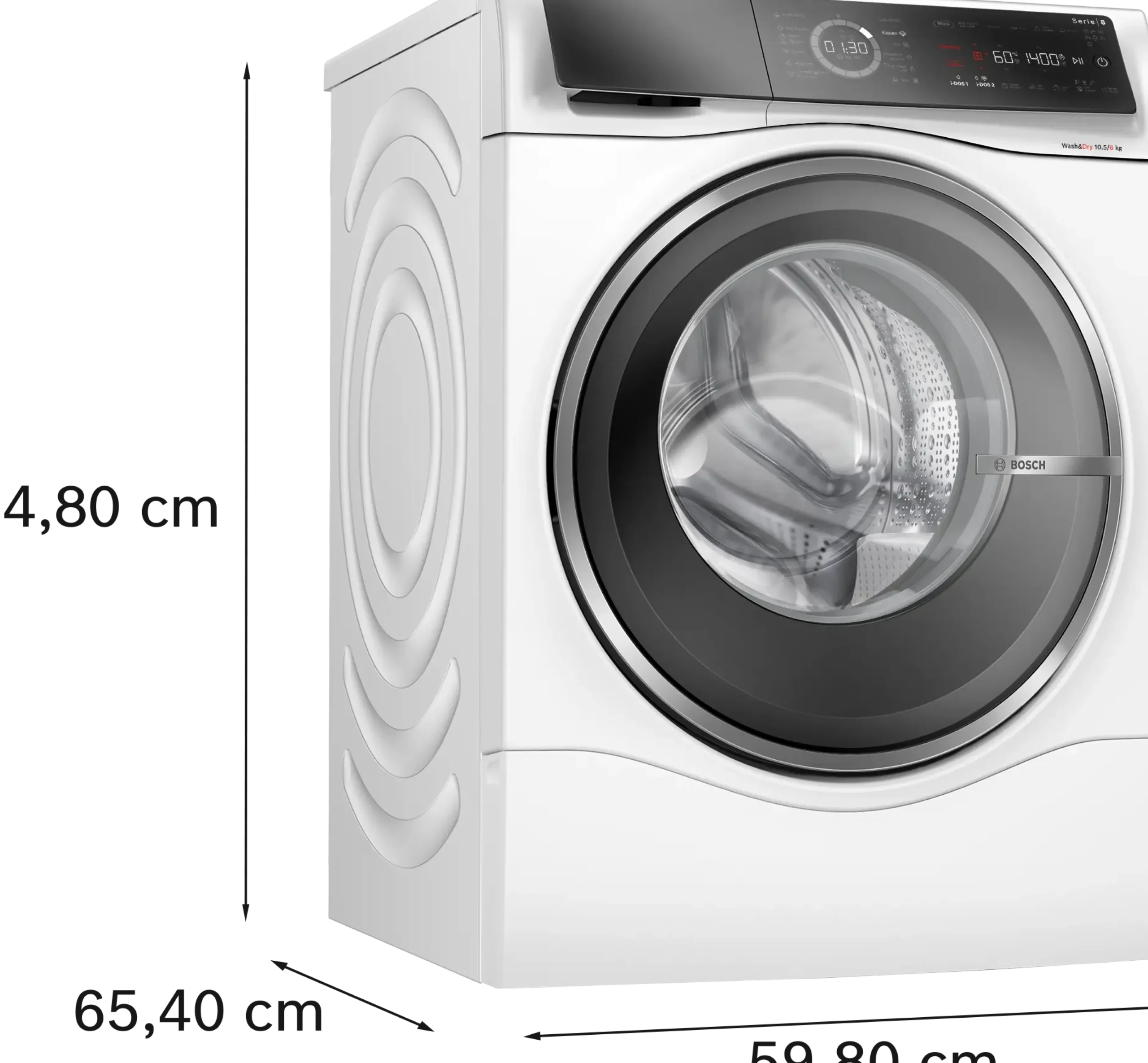 Serie 8 Was-droogcombinatie 10.5/6 kg max. 1400 rpm