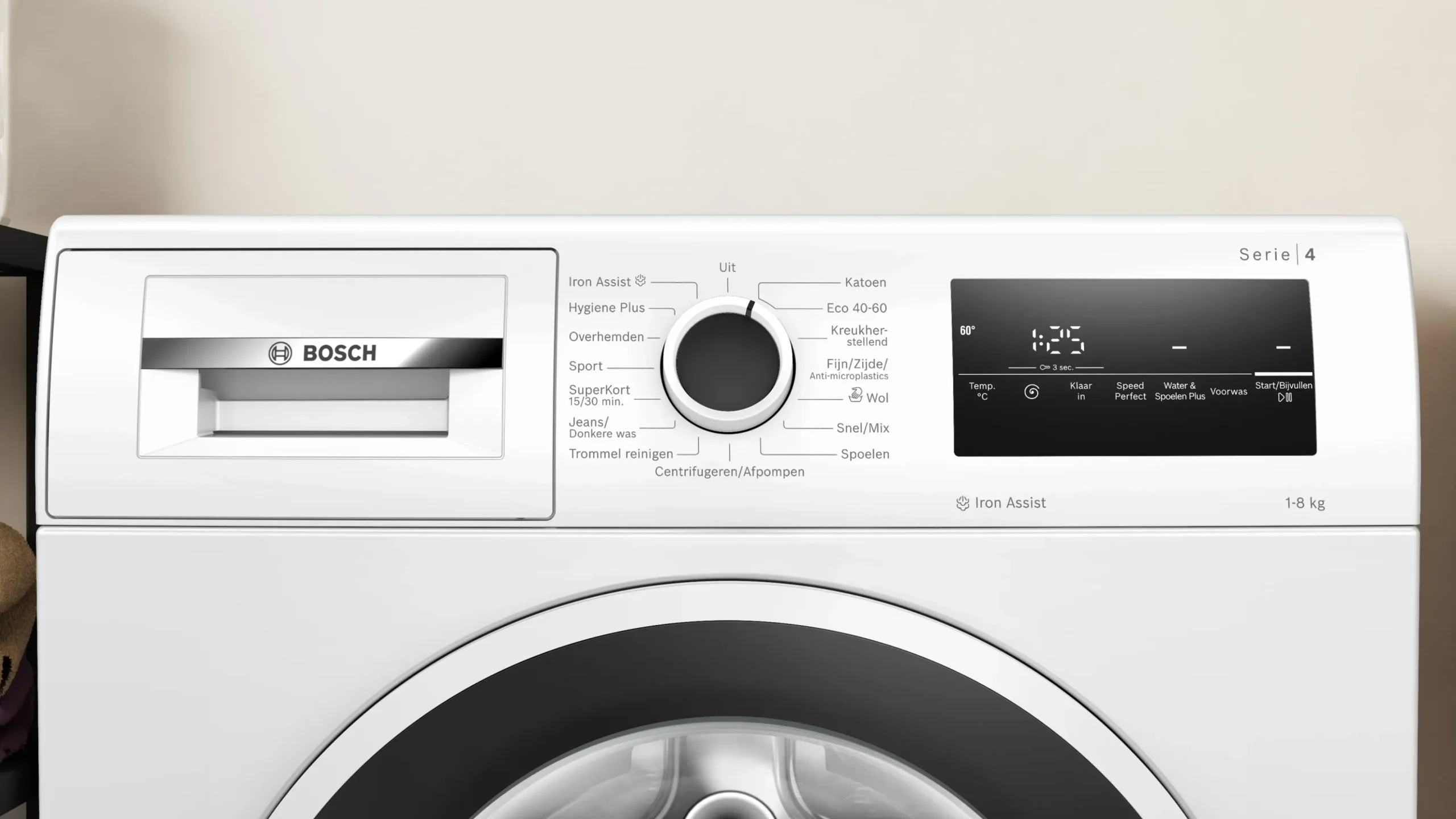Serie 4 Wasmachine, voorlader 8 kg max. 1400 rpm