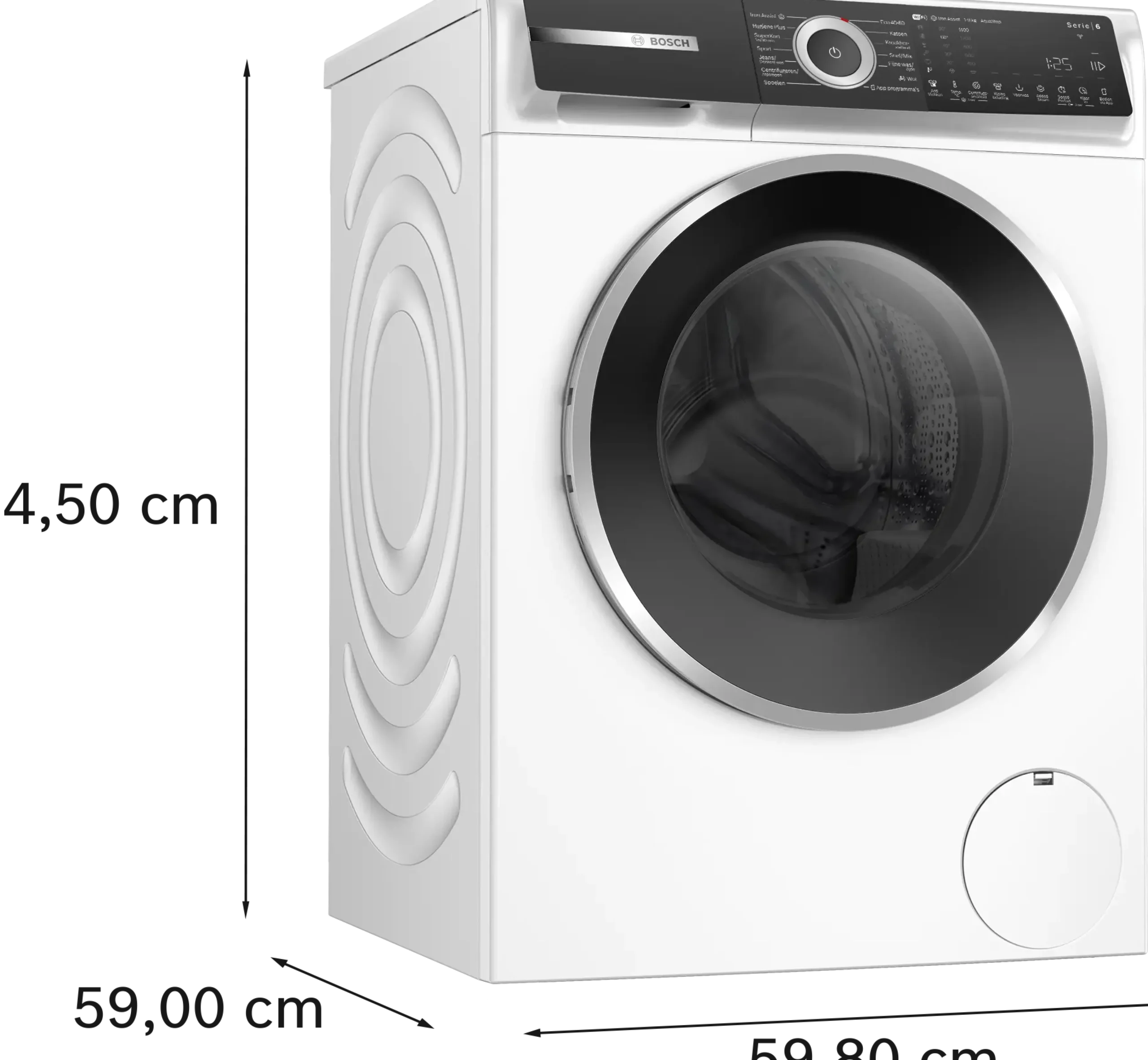 Serie 6 Wasmachine, voorlader 9 kg max. 1400 rpm