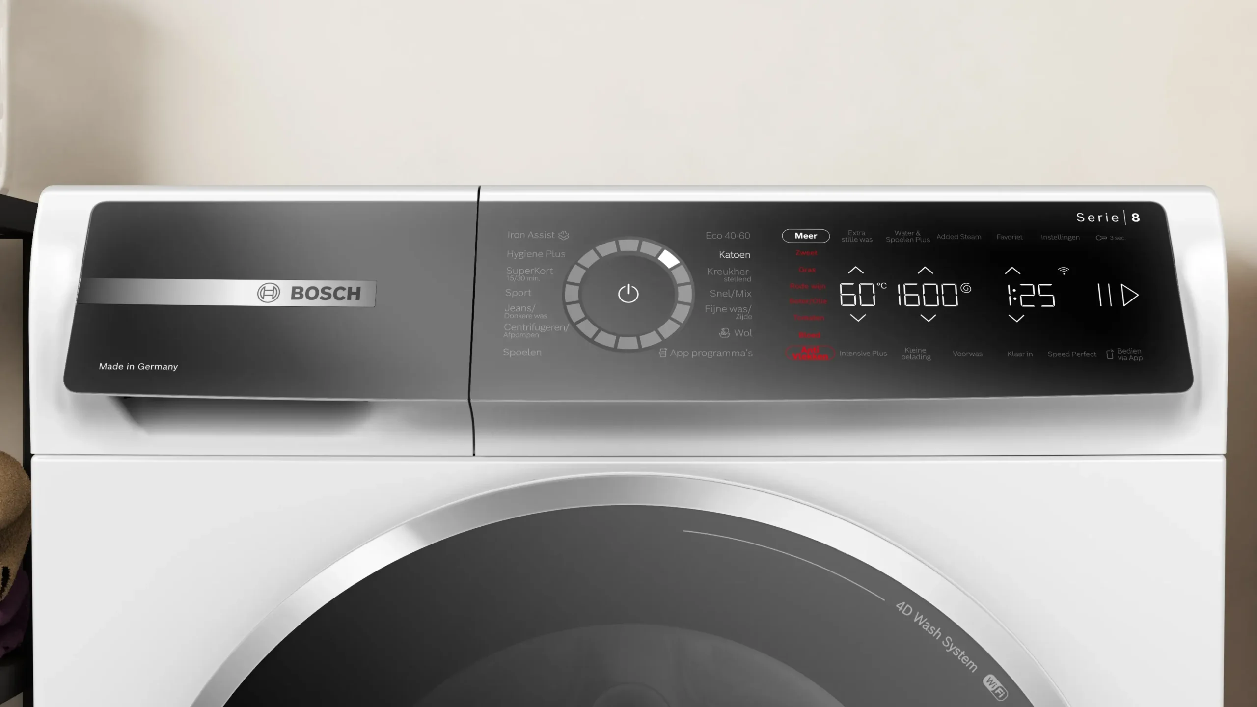 Serie 8 Wasmachine, voorlader 10 kg max. 1600 rpm