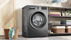 Serie 6 Wasmachine, voorlader 9 kg max. 1400 rpm, Cast iron grey