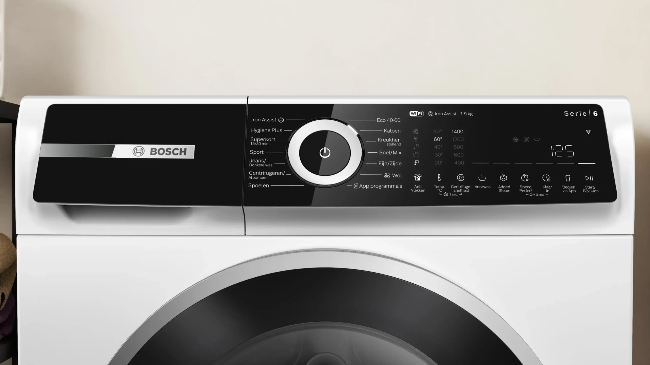 Serie 6 Wasmachine, voorlader 9 kg max. 1400 rpm