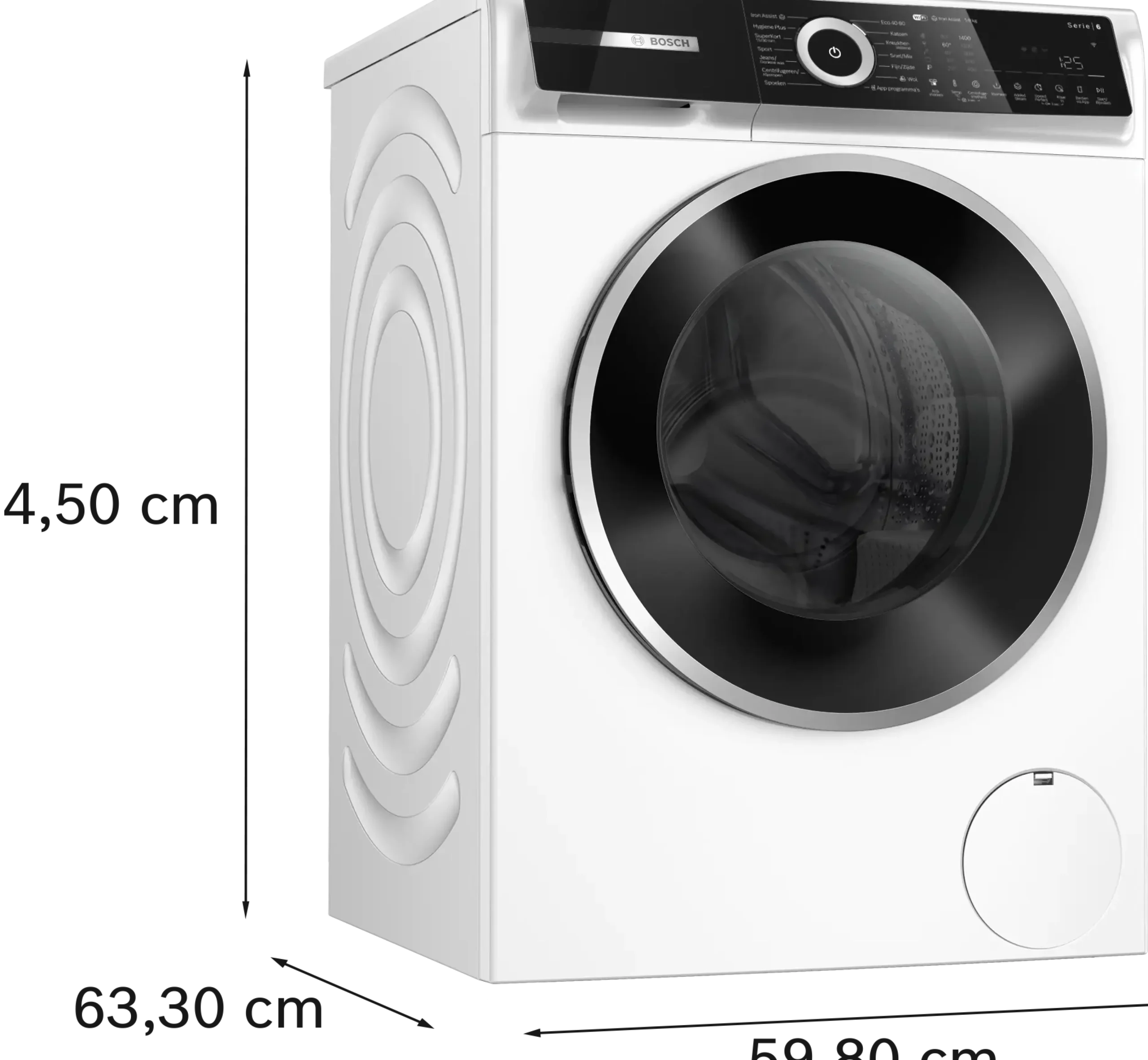 Serie 6 Wasmachine, voorlader 9 kg max. 1400 rpm