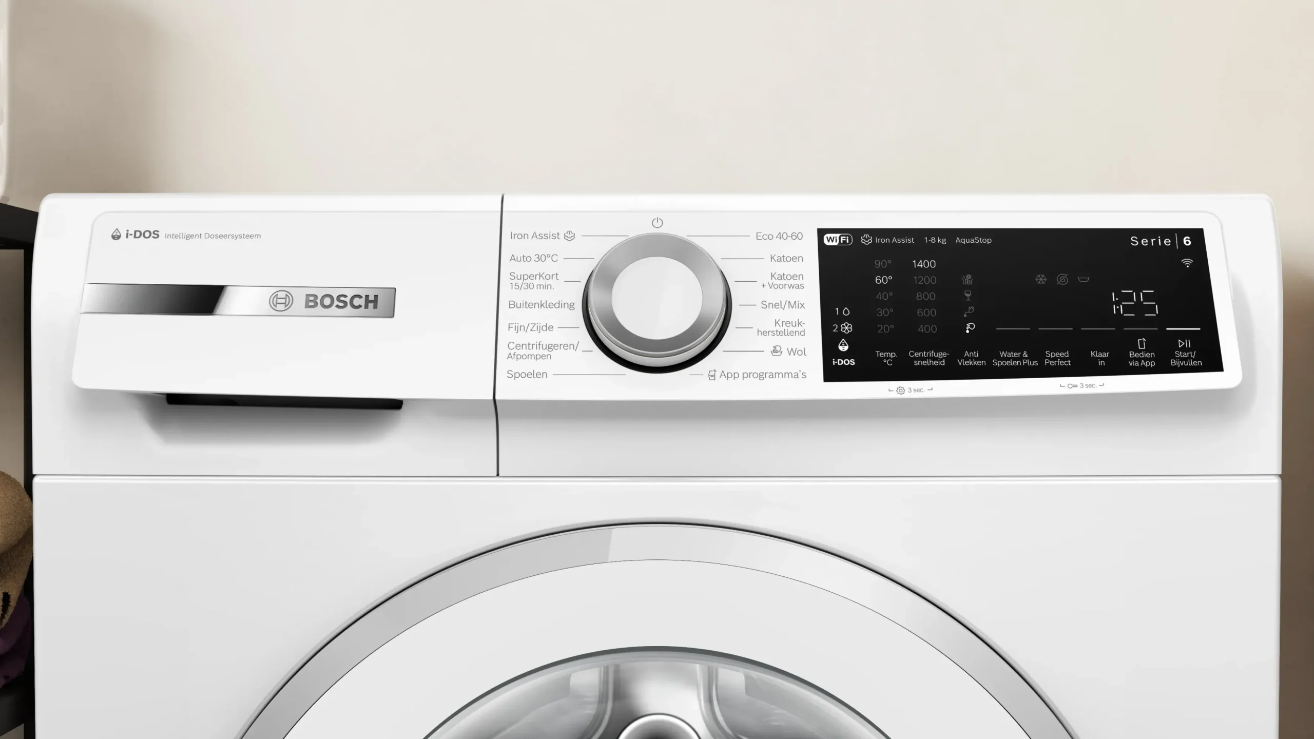 Serie 6 Wasmachine, voorlader 8 kg max. 1400 rpm